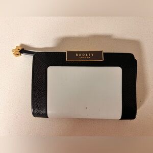 RADLEY LONDON Black, White and Plumb Pebbled Zip Wallet